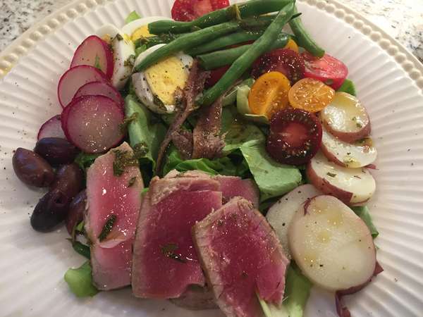 Seared Tuna entree at Palm Coast Coffee.